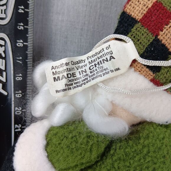 Mountain View Christmas Ornaments Decor Rustic Country Stuffed Santa Snowman - Picture 5 of 10